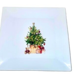 NA-XXXX ????? Holiday White Trinket Tray Serving Dish